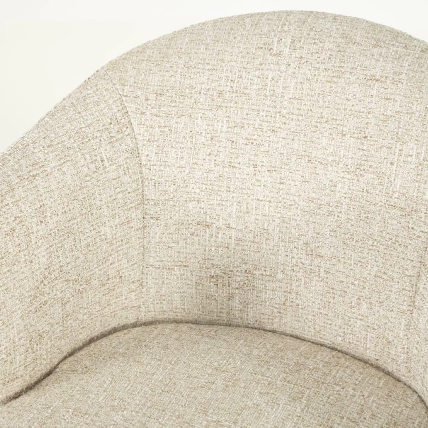 Draaibare Eetkamerstoel Connor Eiken onderstel kleur Beige - Loft24.nl