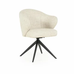 Draaibare Eetkamerstoel Connor kleur Beige - Loft24.nl