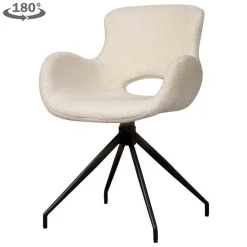 Draaibare Eetkamerstoel Campo Teddy - Wit - Loft24.nl