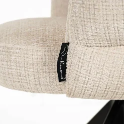 Draaibare Eetkamerstoel Chadwick Geweven stof kleur Beige - Loft24.nl