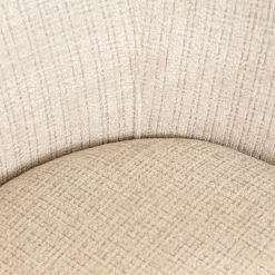 Draaibare Eetkamerstoel Chadwick Geweven stof kleur Beige - Loft24.nl