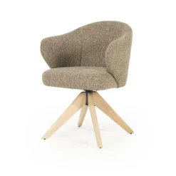 Draaibare Eetkamerstoel Connor Eiken onderstel kleur Bruin - Loft24.nl