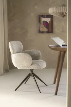 Draaibare Eetkamerstoel Darcio - Beige - Loft24.nl