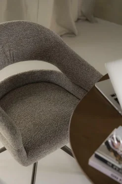 Draaibare Eetkamerstoel Hailey Boulé - Taupe - Loft24.nl