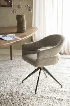 Draaibare Eetkamerstoel Hailey Boulé - Taupe - Loft24.nl
