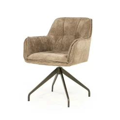 Draaibare Eetkamerstoel Hugo - Taupe - Loft24.nl