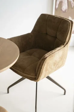 Draaibare Eetkamerstoel Hugo - Taupe - Loft24.nl