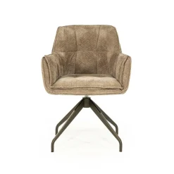 Draaibare Eetkamerstoel Hugo - Taupe - Loft24.nl