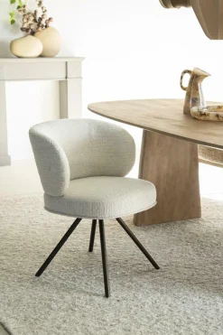 Draaibare Eetkamerstoel Jayson - Beige - Loft24.nl