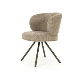 Draaibare Eetkamerstoel Jayson - Bruin - Loft24.nl