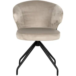 Draaibare Eetkamerstoel Milly Velvet kleur Khaki - Loft24.nl