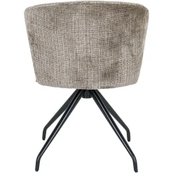 Draaibare Eetkamerstoel Milly Chenille - Stone - Loft24.nl
