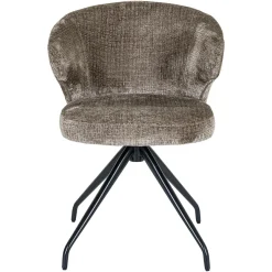 Draaibare Eetkamerstoel Milly Chenille - Stone - Loft24.nl