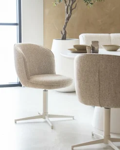 Draaibare Eetkamerstoel Molly Taupe - Loft24.nl