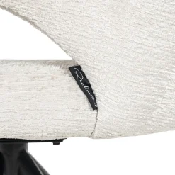 Draaibare Eetkamerstoel Milly Chenille - Crème - Loft24.nl
