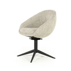 Draaibare Eetkamerstoel Nol Bouclé - Taupe - Loft24.nl