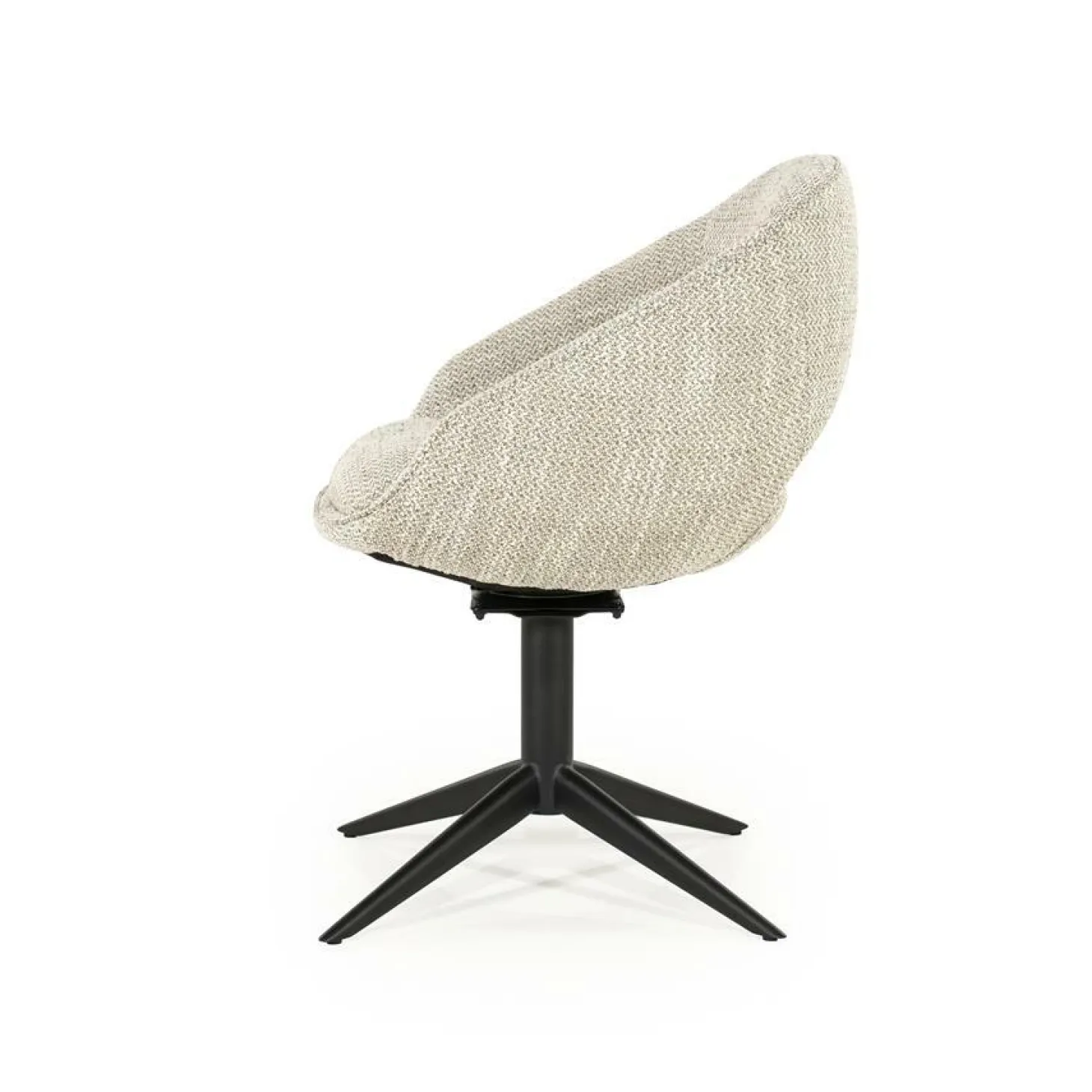 Draaibare Eetkamerstoel Nol Bouclé - Taupe - Loft24.nl