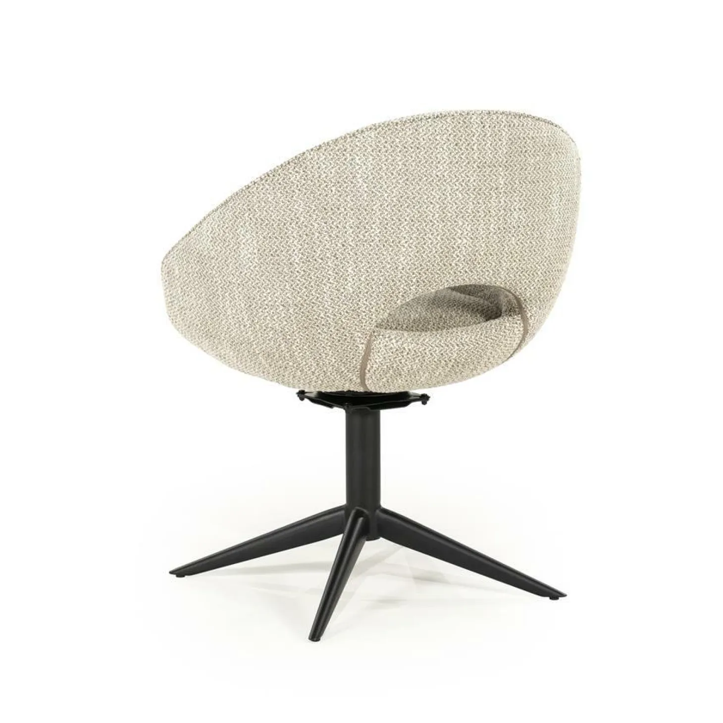 Draaibare Eetkamerstoel Nol Bouclé - Taupe - Loft24.nl