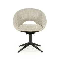 Draaibare Eetkamerstoel Nol Bouclé - Taupe - Loft24.nl
