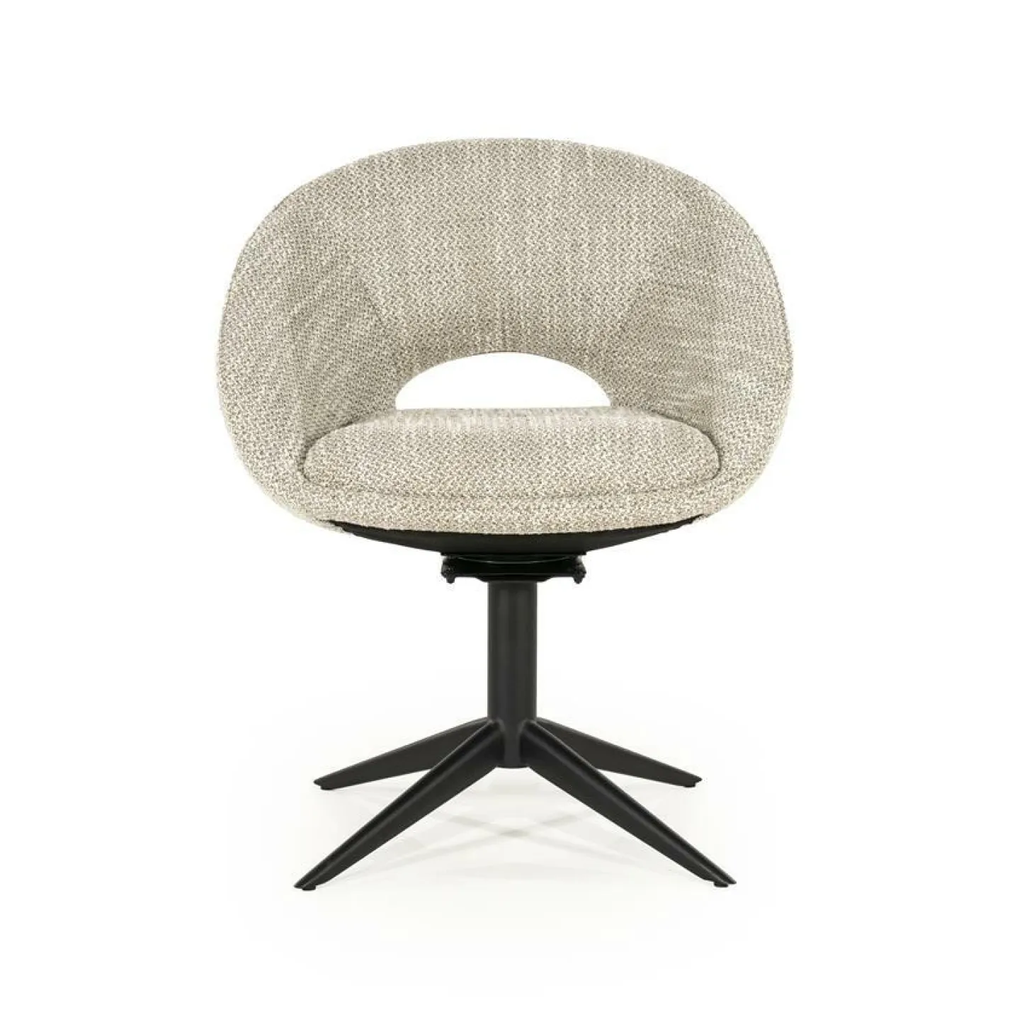 Draaibare Eetkamerstoel Nol Bouclé - Taupe - Loft24.nl