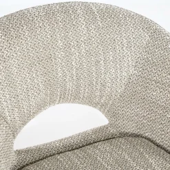 Draaibare Eetkamerstoel Nol Bouclé - Taupe - Loft24.nl