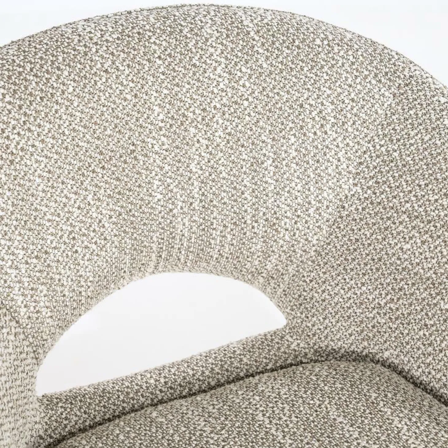 Draaibare Eetkamerstoel Nol Bouclé - Taupe - Loft24.nl