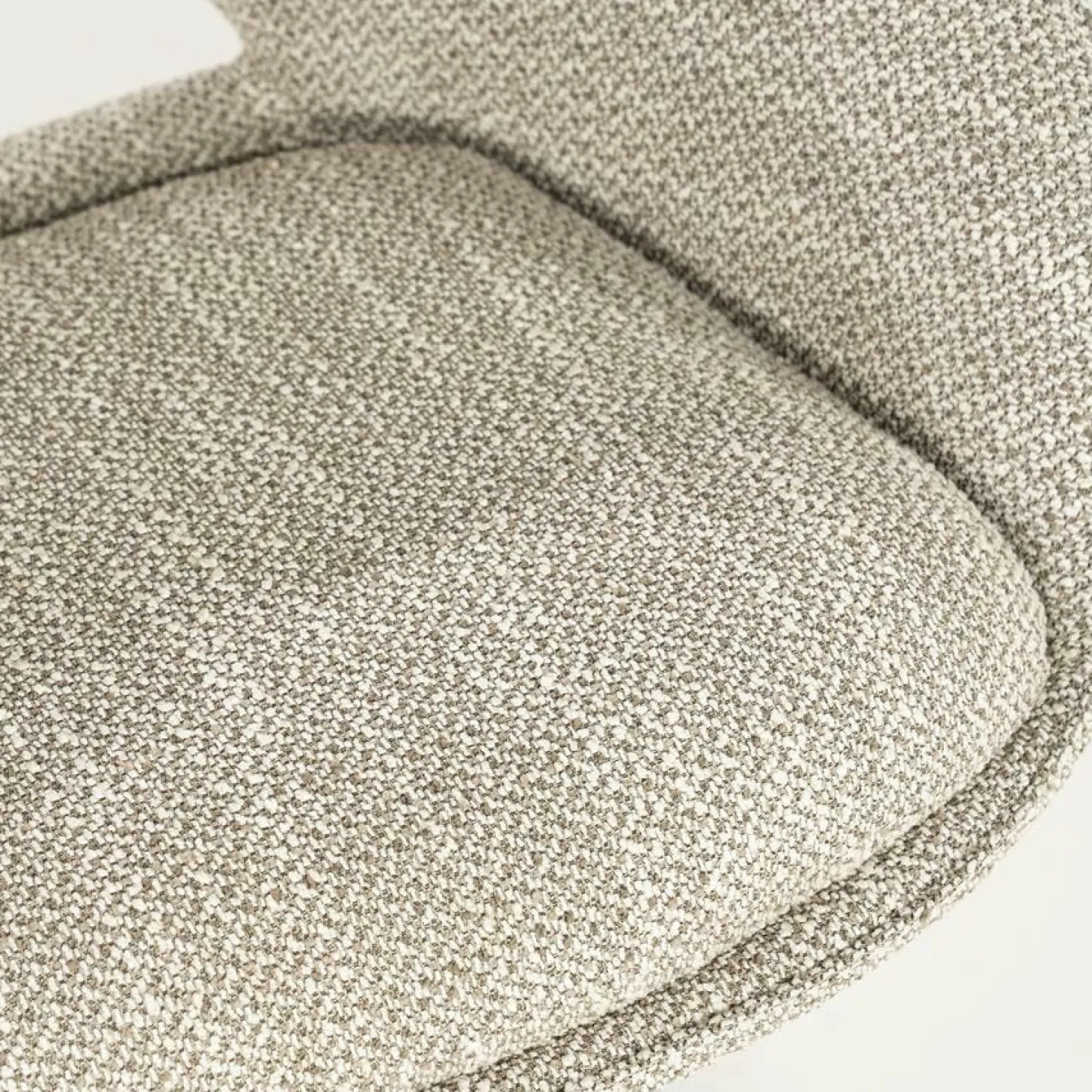 Draaibare Eetkamerstoel Nol Bouclé - Taupe - Loft24.nl