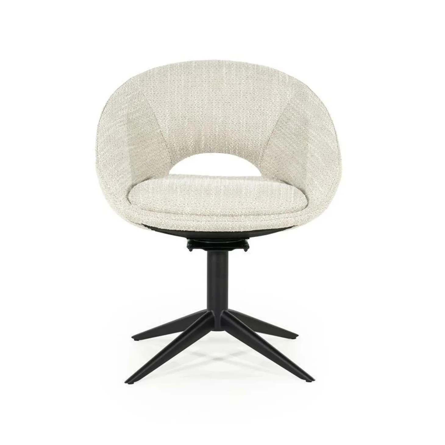 Draaibare Eetkamerstoel Nol Bouclé - Beige - Loft24.nl