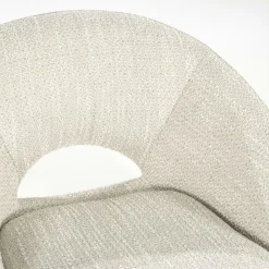 Draaibare Eetkamerstoel Nol Bouclé - Beige - Loft24.nl