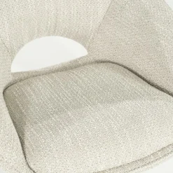 Draaibare Eetkamerstoel Nol Bouclé - Beige - Loft24.nl