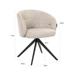 Draaibare Eetkamerstoel Olivia - Loft24.nl