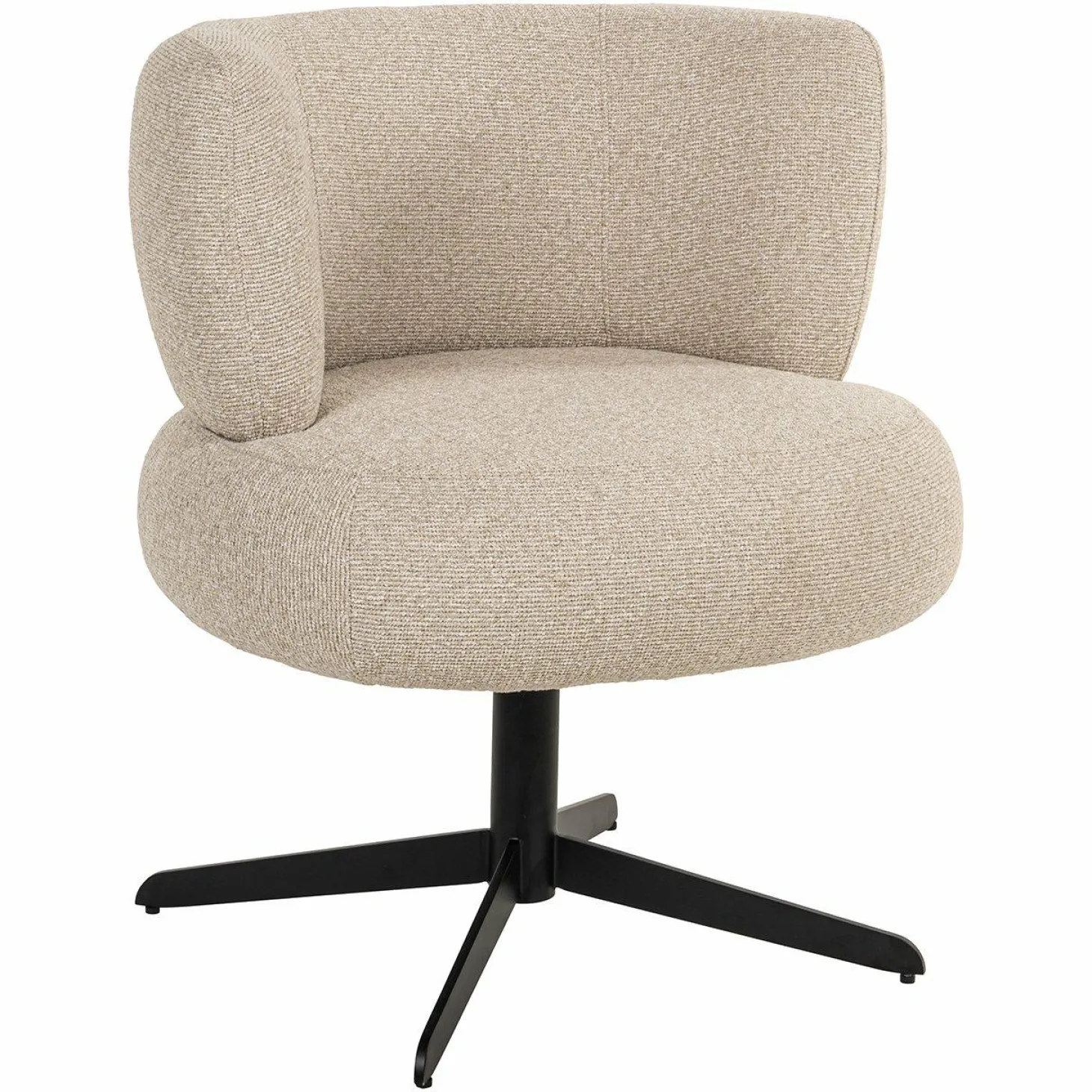 Draaibare Eetkamerstoel Olivia kleur Biscotti - Loft24.nl