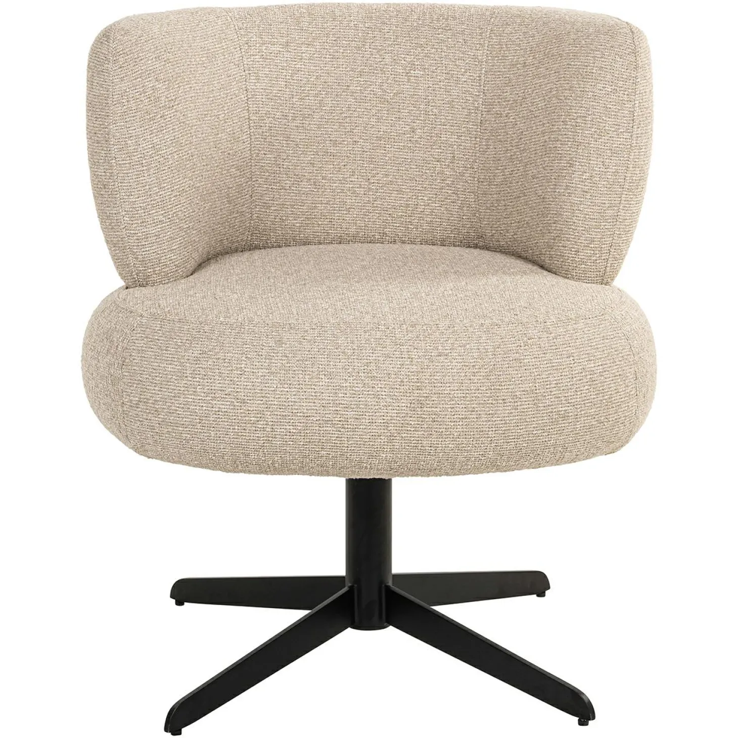 Draaibare Eetkamerstoel Olivia kleur Biscotti - Loft24.nl