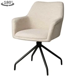 Draaibare Eetkamerstoel Ortana - Beige - Loft24.nl
