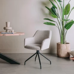 Draaibare Eetkamerstoel Ortana - Beige - Loft24.nl