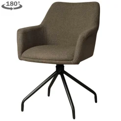 Draaibare Eetkamerstoel Ortana - Donkerbruin - Loft24.nl