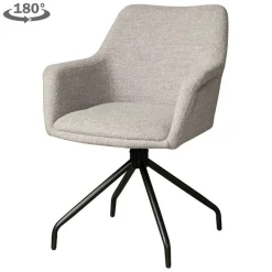 Draaibare Eetkamerstoel Ortana - Licht bruin - Loft24.nl