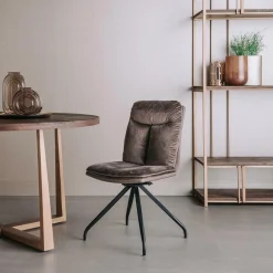 Draaibare eetkamerstoel Rota - Bruin - Loft24.nl