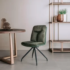 Draaibare eetkamerstoel Rota - Groen - Loft24.nl