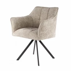 Draaibare Eetkamerstoel Raster Velvet – Rich Zand - Loft24.nl