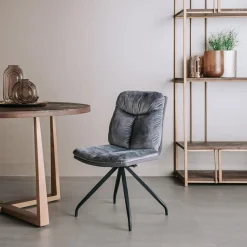 Draaibare eetkamerstoel Rota - Grijs - Loft24.nl