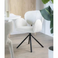 Draaibare Eetkamerstoel Rosalin - Beige - Loft24.nl