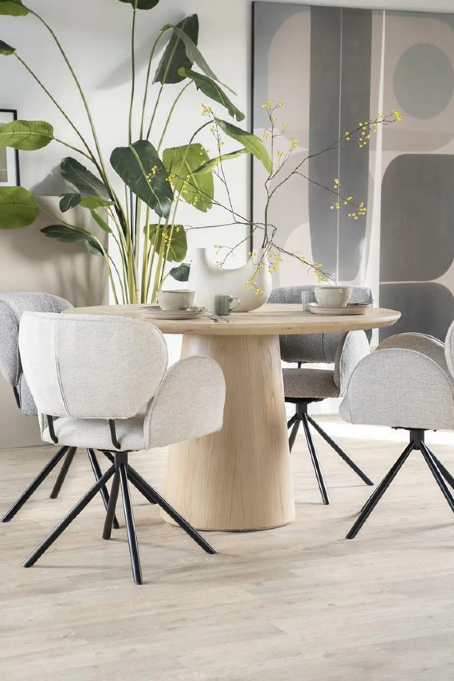 Draaibare Eetkamerstoel Rosalin - Beige - Loft24.nl