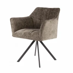 Draaibare Eetkamerstoel Raster Velvet – Rich Taupe - Loft24.nl