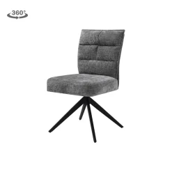 Draaibare Eetkamerstoel Rosora - Grijs - Loft24.nl