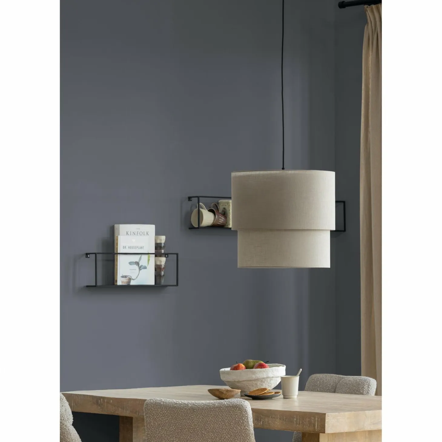 Draaibare Eetkamerstoel Vinny Bouclé - Zand - Loft24.nl