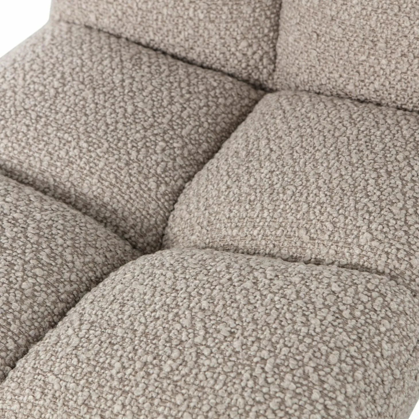 Draaibare Eetkamerstoel Vinny Bouclé - Zand - Loft24.nl