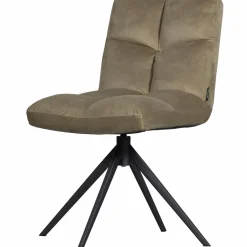 Draaibare Eetkamerstoel Vinny Velvet - Groen - Loft24.nl