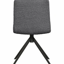 Draaibare Eetkamerstoel Vinny Bouclé - Antraciet - Loft24.nl