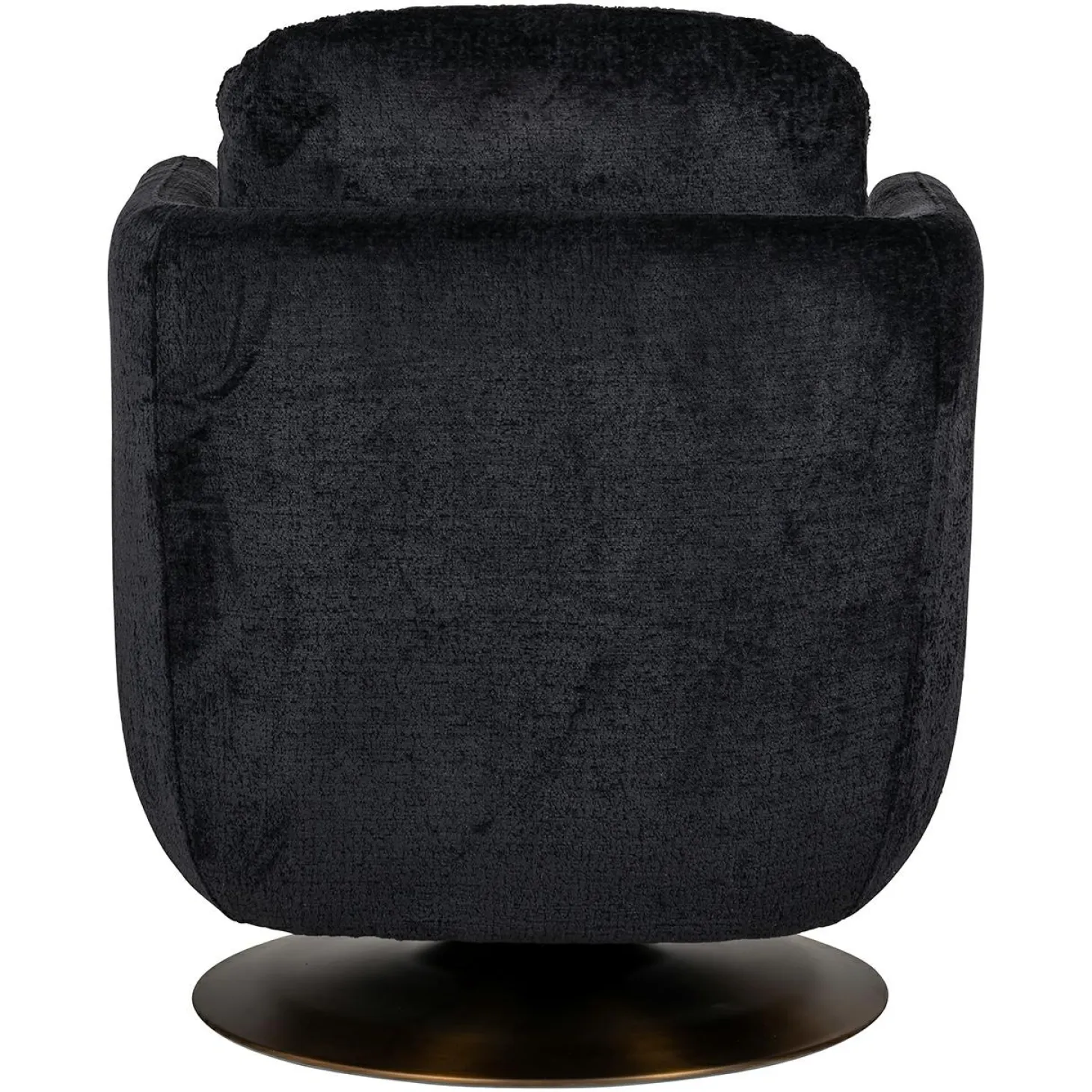 Draaibare Fauteuil Turner Chenille - Zwart - Loft24.nl